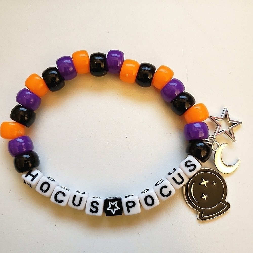 Handmade Beaded Hocus Pocus Charm Bracelet